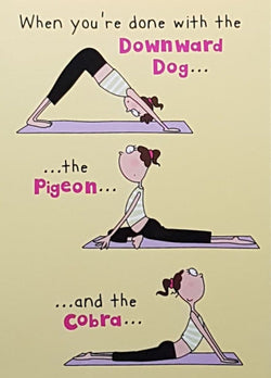 Birthday Card - Done With Yoga, Time For Drinks