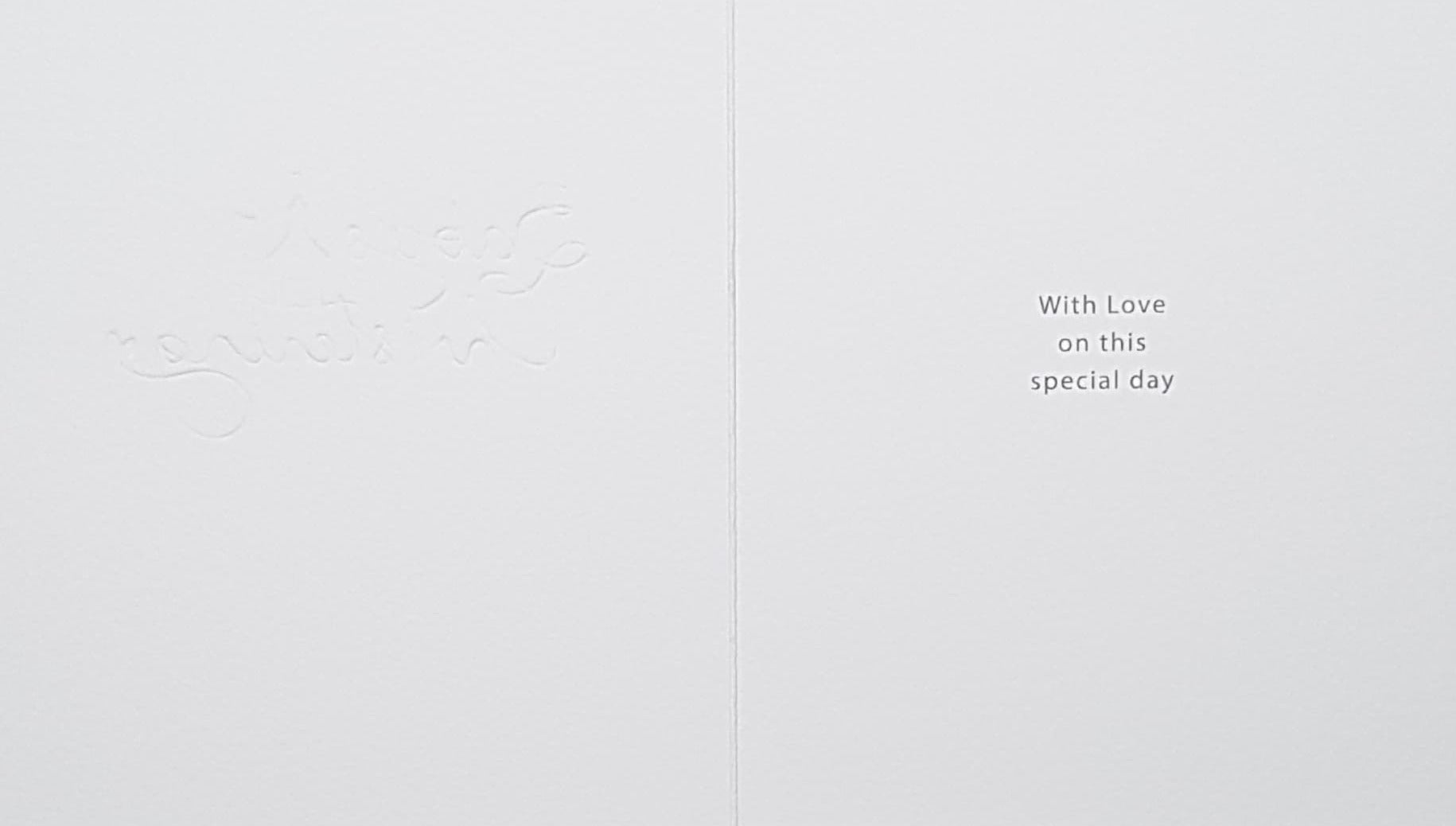 Christening Card - A Little Gold Church & A Heart