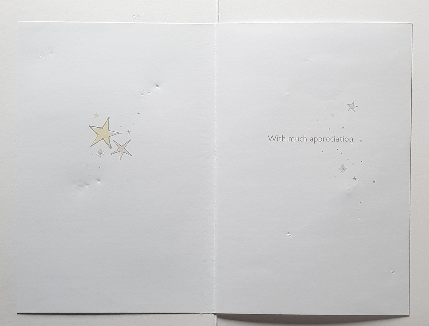 Thank You Card - Little Stars & Orange Jewels