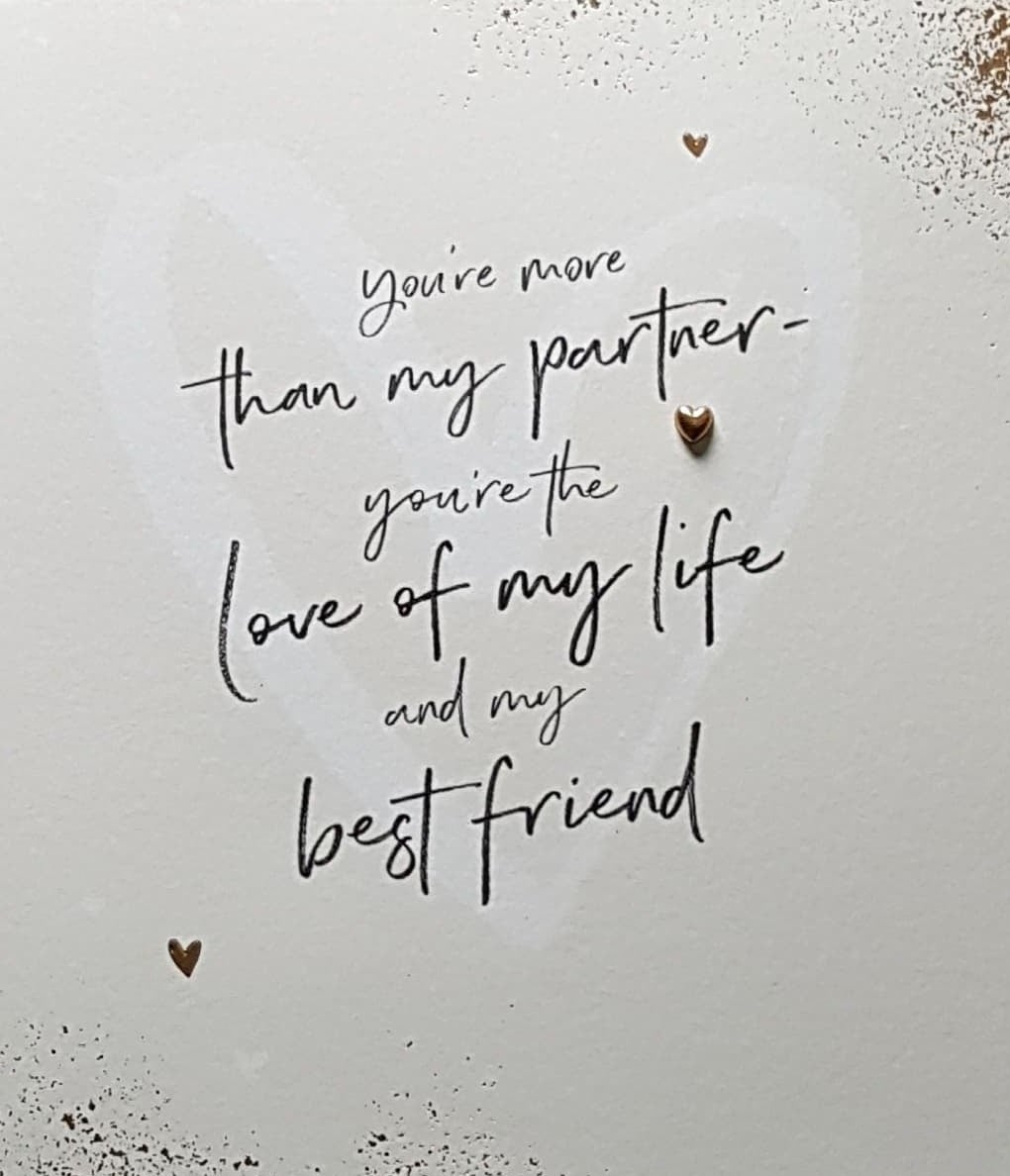 Anniversary Card - Partner / You're More Than My Partner... & Gold Stars