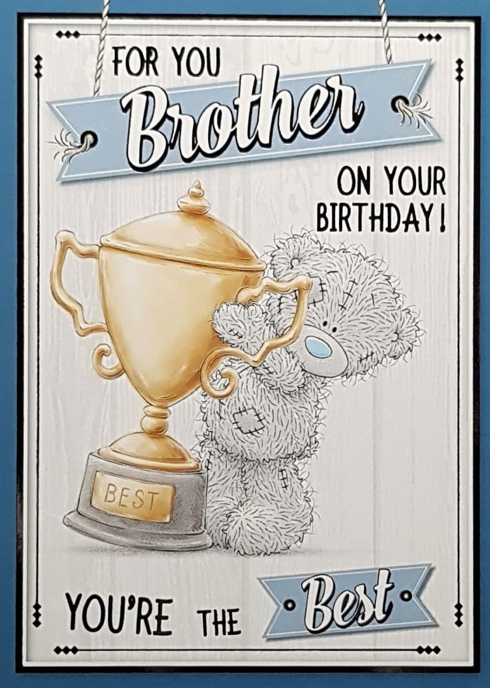 Birthday Card - Brother / You're The Best ! & A Gold Trophy