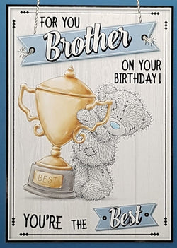 Birthday Card - Brother / You're The Best ! & A Gold Trophy