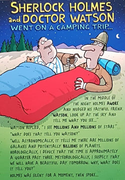 Birthday Card - Two Detectives On A Camping Trip (Humour)