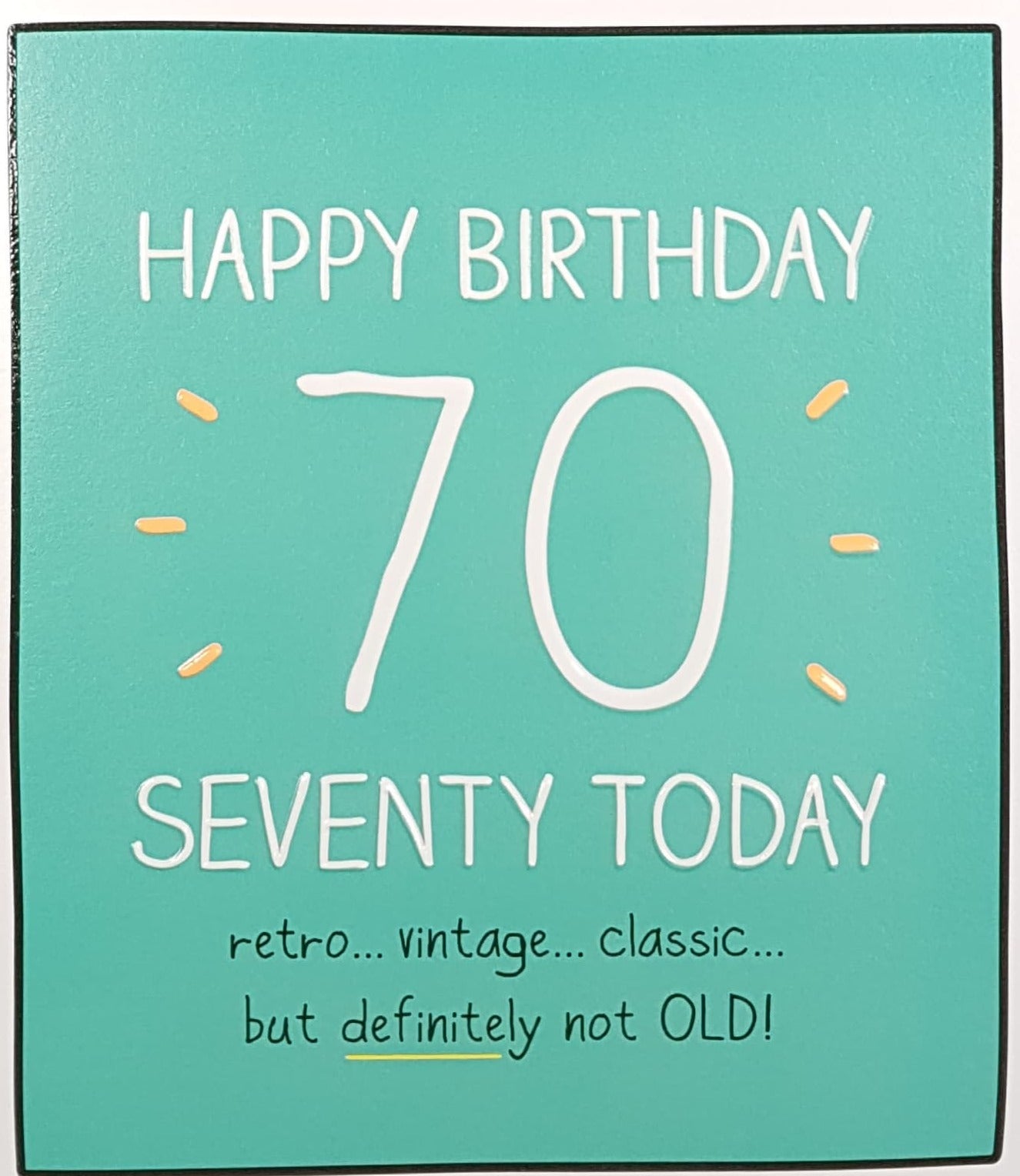 Age 70 Birthday Card - Humour / Retro... Vintage... Classic...
