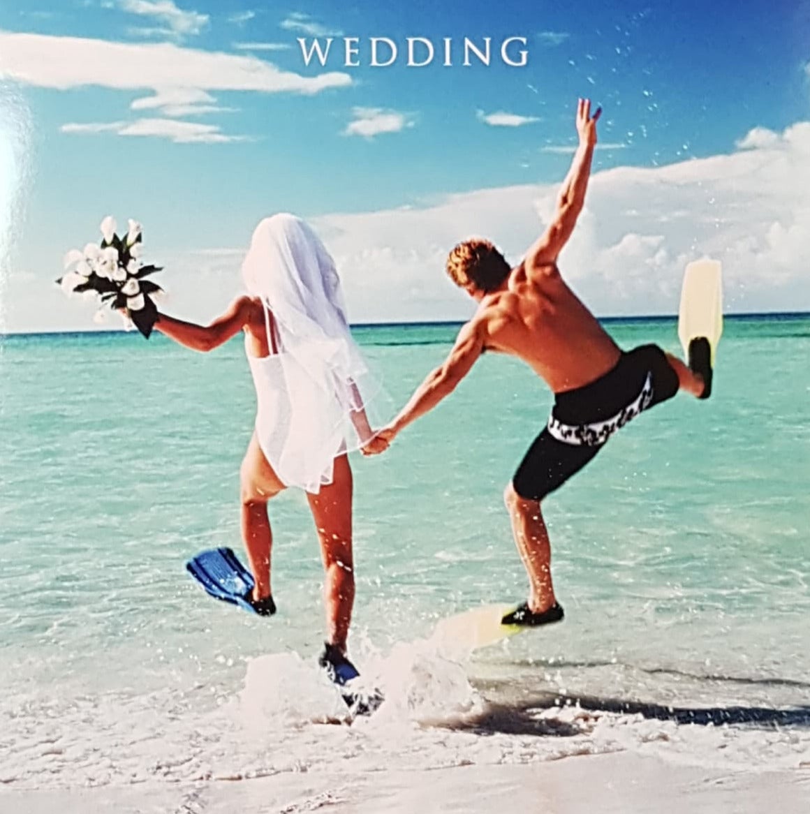 Wedding Card - General / A Married Couple In A Beach In Water