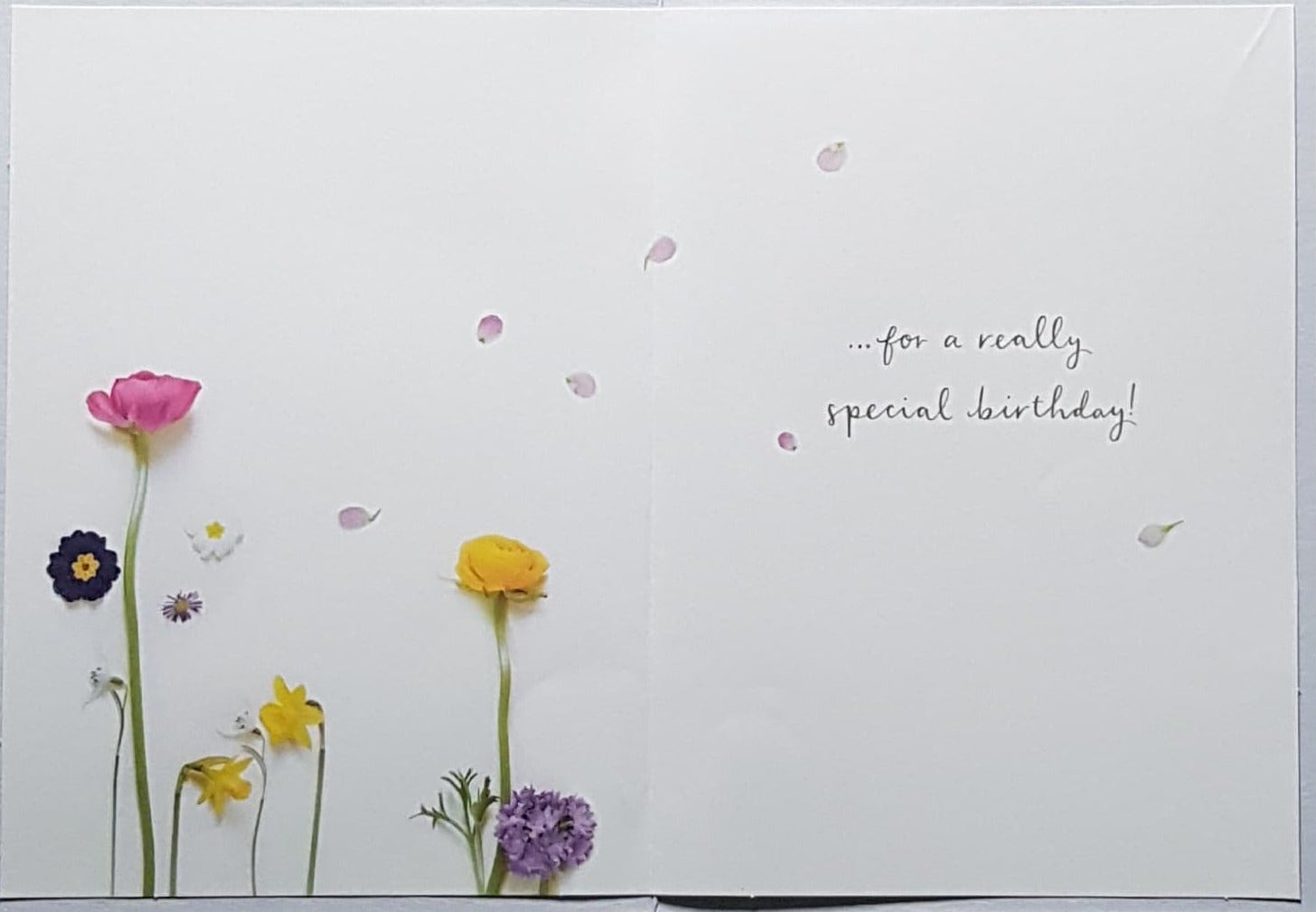 Birthday Card -Bright & Happy Wishes / A Floral Hot Air Balloon