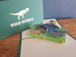 Birthday Pop Up Card - Dinosaurs