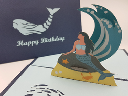Birthday Pop Up Card - Mermaid