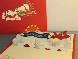 Birthday Pop Up Card - Plane