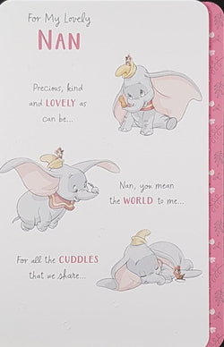 Nan Mothers Day Card - Cute Baby Elephant with Big Ears