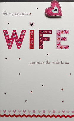 Wife Valentines Day Card