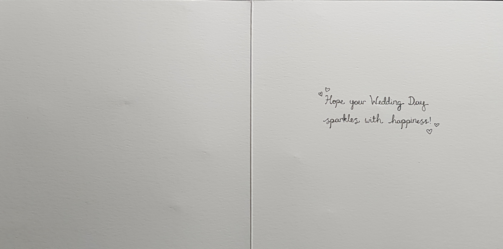 Wedding Card - 'Just Married' Blue Heart With A Pearl In Centre