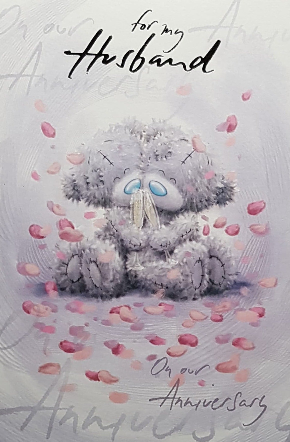 Anniversary Card - Husband / A Pink Flower Petals Motive