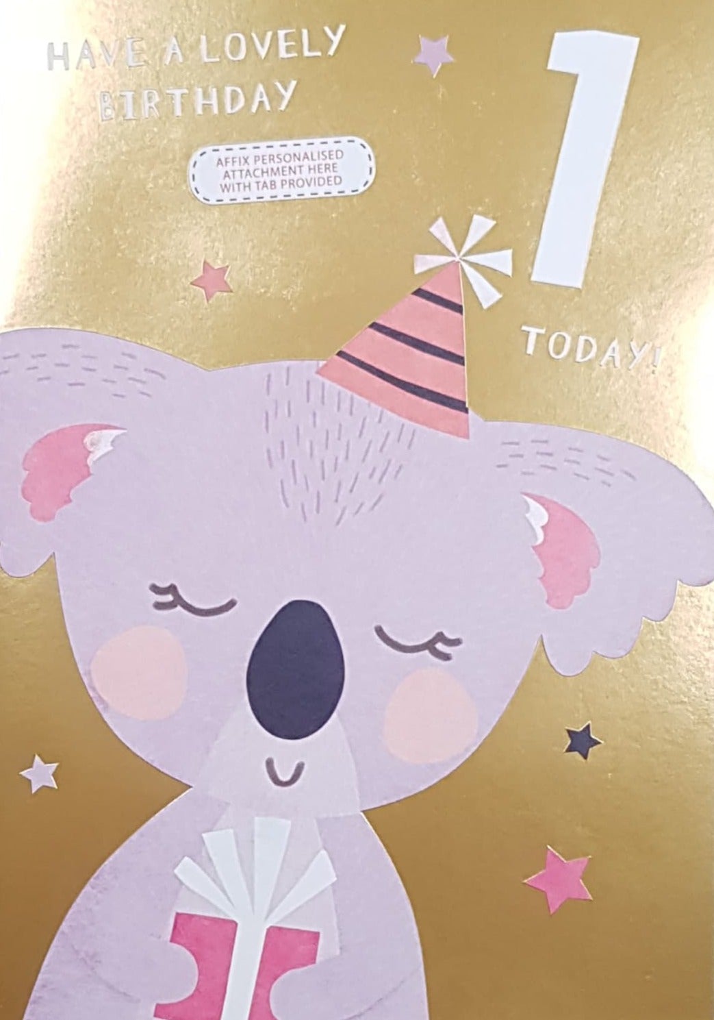 Personalised Card - Age 1 Birthday Card / A Cute Koala