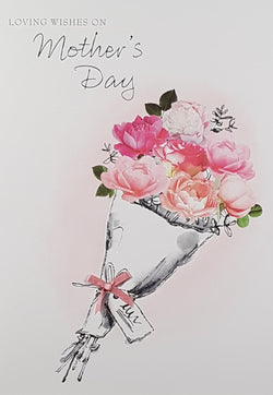 General Mothers Day Card - Bouquet Of Pink Flowers