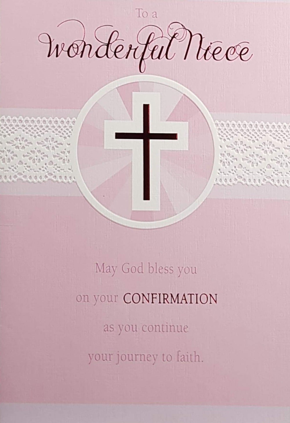 Confirmation Card - Niece / May God Bless You