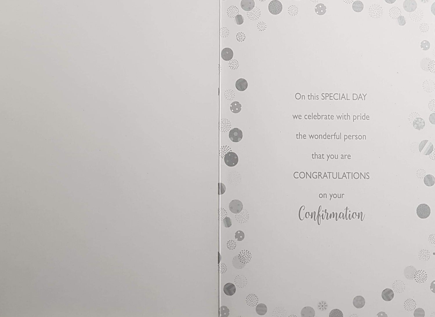 Confirmation Card - Godson / Cross With Spots And Glitter