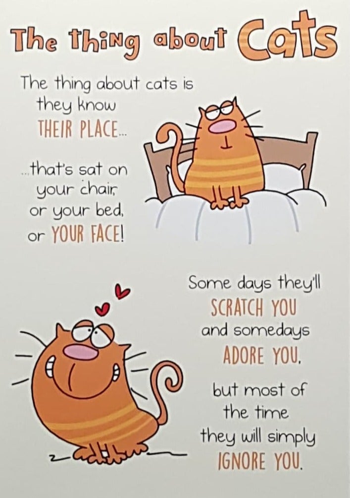 Birthday Card - Your Cat's Still The Boss!