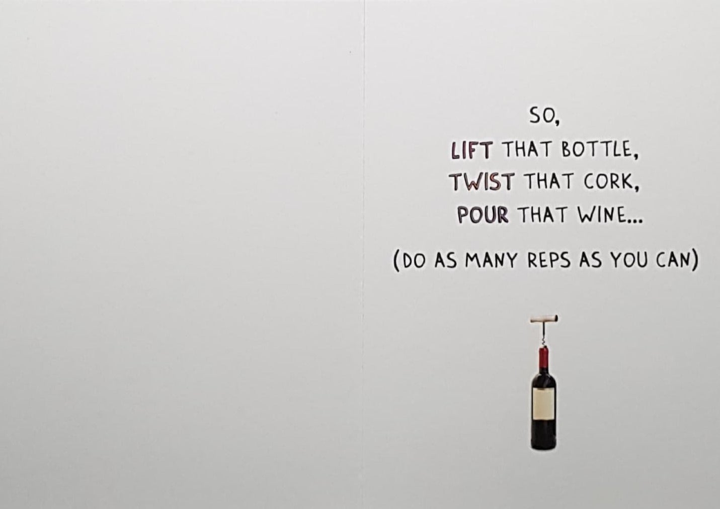 Birthday Card - Exercise Helps Us Stay Strong... (Humour)