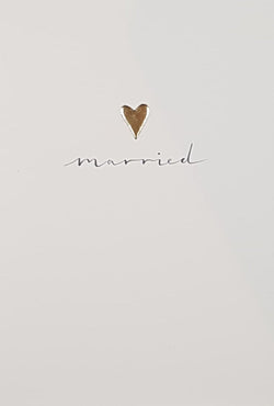 Wedding Card - General / A Gold Shiny Heart