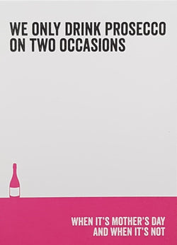 Humour Mothers Day Card - A Pink Bottle Of Prosecco