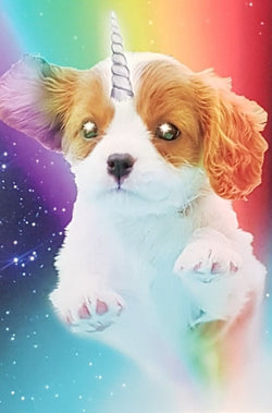 Humour Mothers Day Card - A Running Dog With Icorn