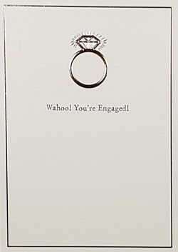 Engagement Card - You're Engaged! / A Shiny Gold Engagement Ring