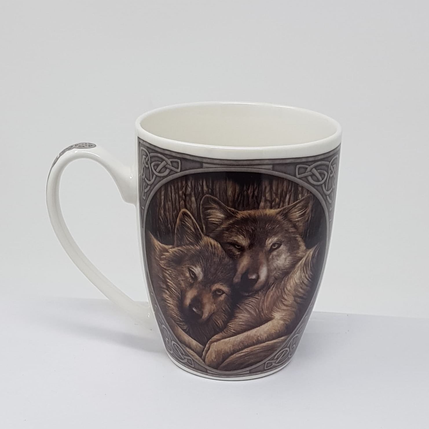 General Gift - Mug / Two Wolves Cuddling 'Loyal Companions'