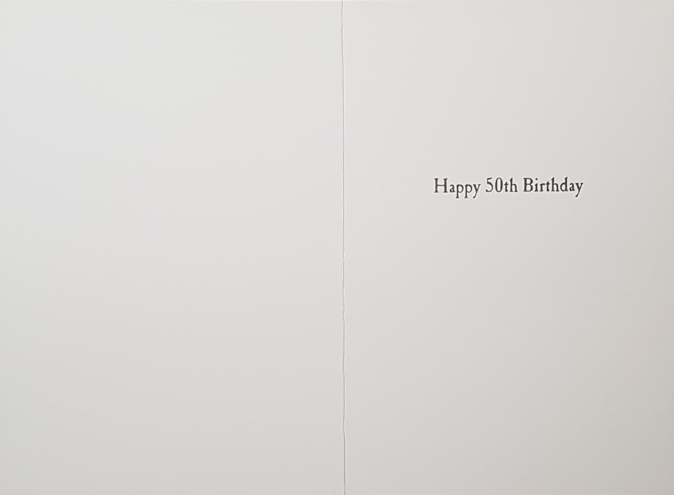 Age 50 Birthday Card - A Man Pouring A Shot Of Gin (Humour)