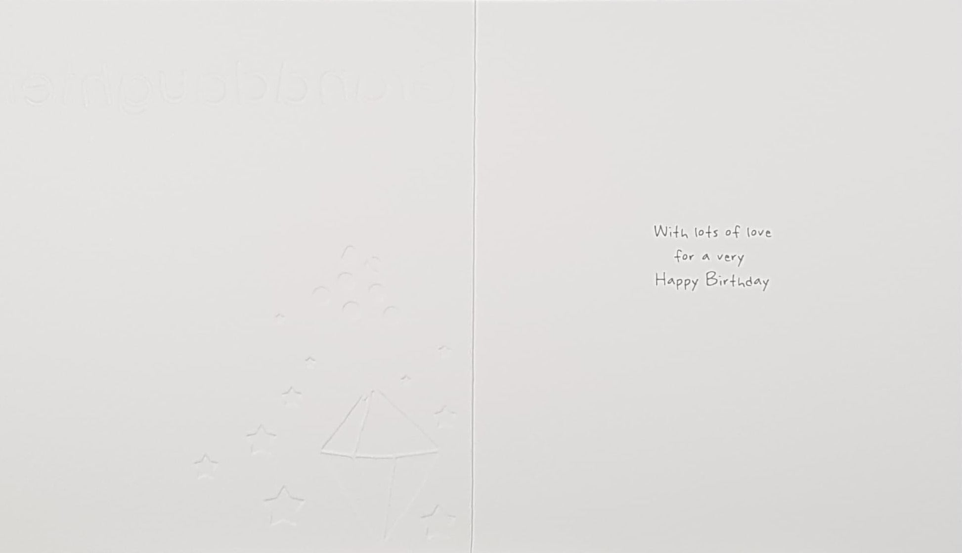 Birthday Card - Granddaughter / A Happy Girl In A Polka Dot Dress