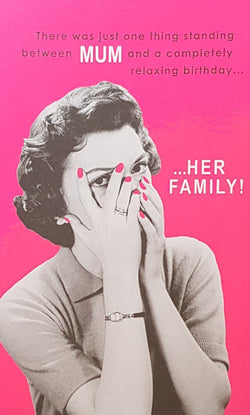 Birthday Card - Mum / A Nice Lady & A Pink Front