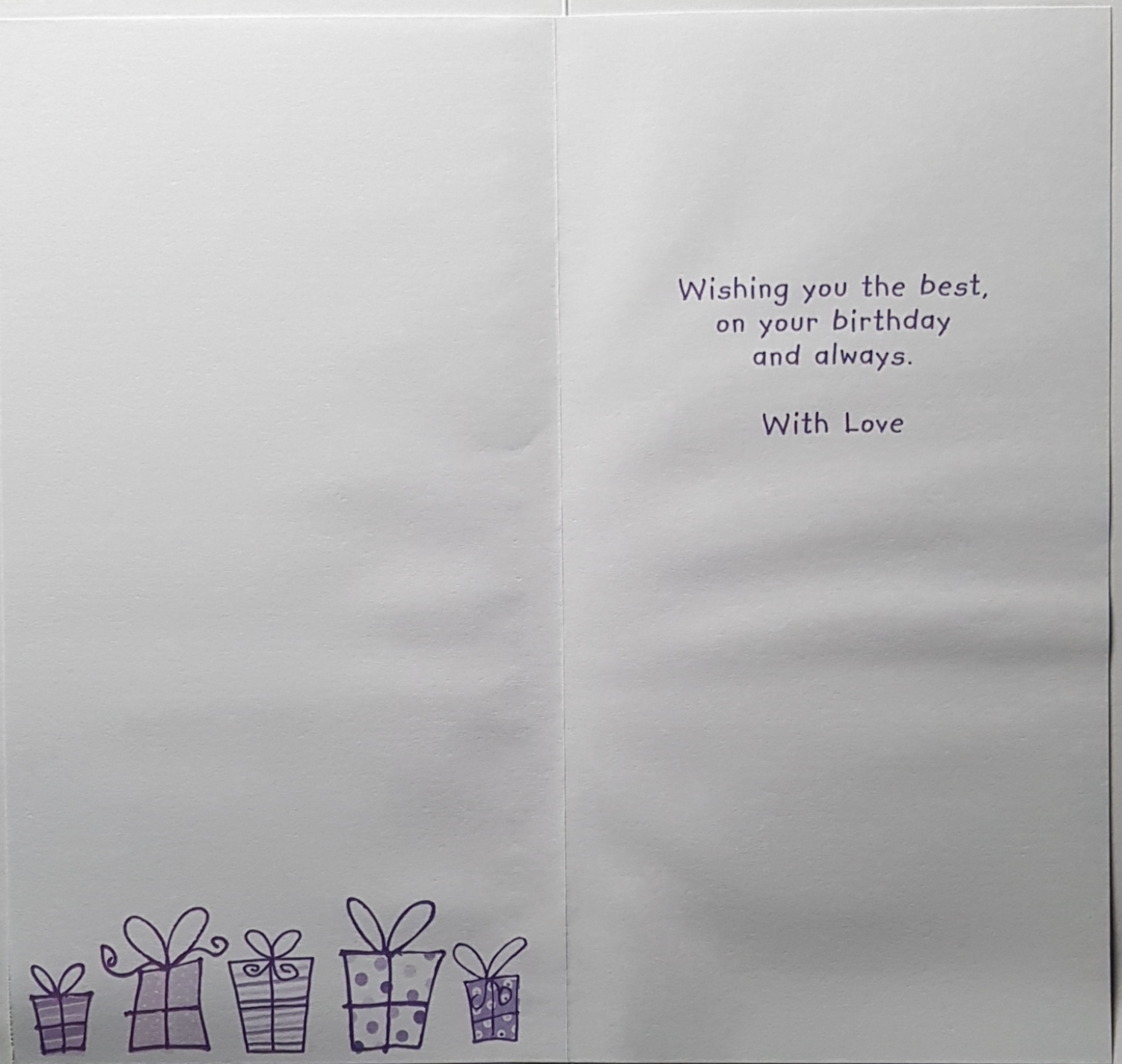 Birthday Card - General Female / Seven Gift Boxes & Love Hearts