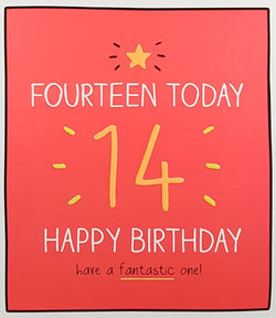 Age 14 Birthday Card - Have A Fantastic One!