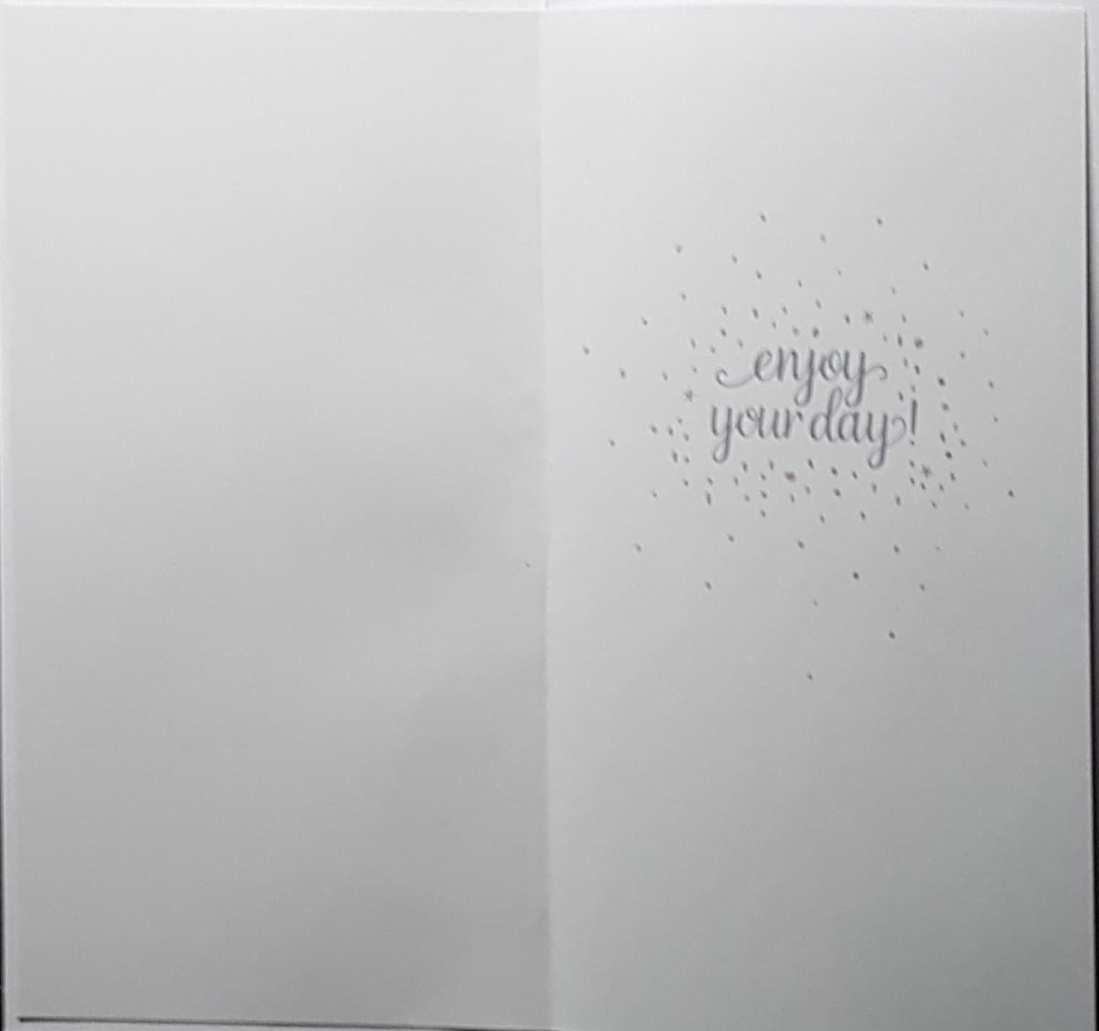 Age 30 Birthday Card - Silver & Gold Font & Sparkly Droplets