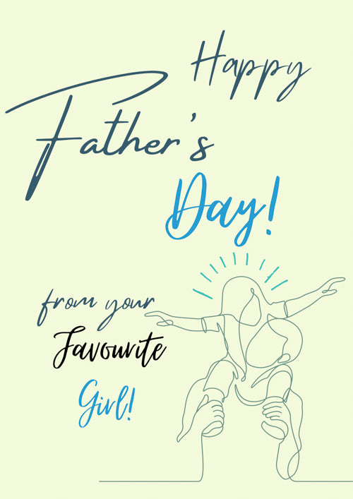 From Girl Fathers Day Card Personalisation