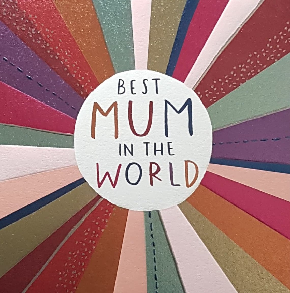 Birthday Card - Mum / Best Mum In The World In A White Circle