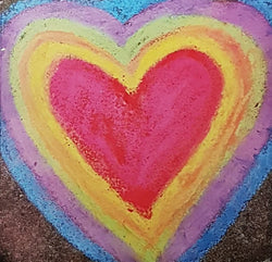 Blank Card - A Big Red & Yellow Heart