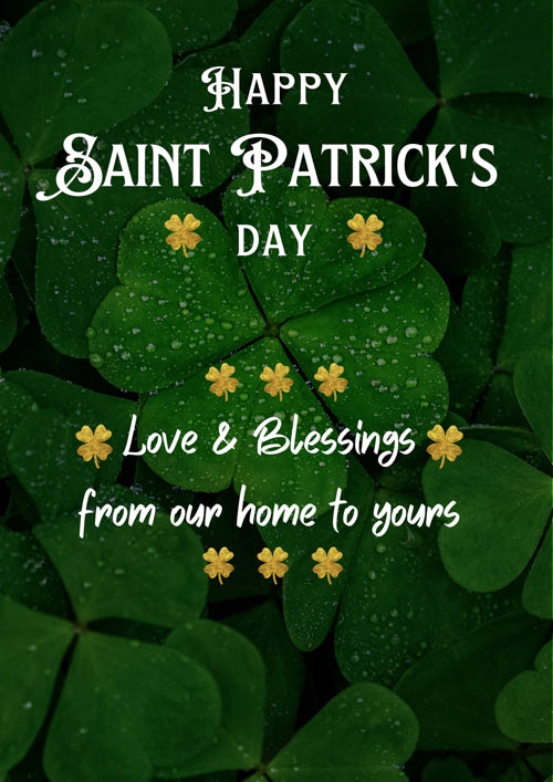 From Our Home To Yours St Patricks Day Card Personalisation