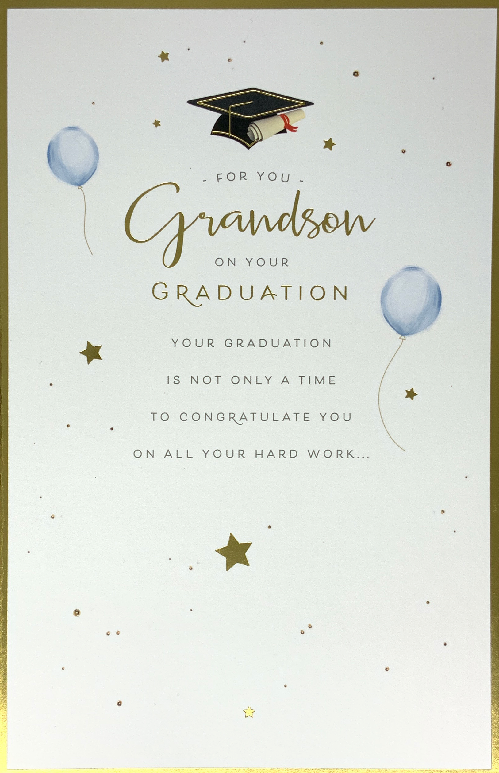 Graduation Card - For You Grandson