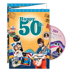 Happy 50TH Birthday Card - The Story Of Your Life (Includes DVD)