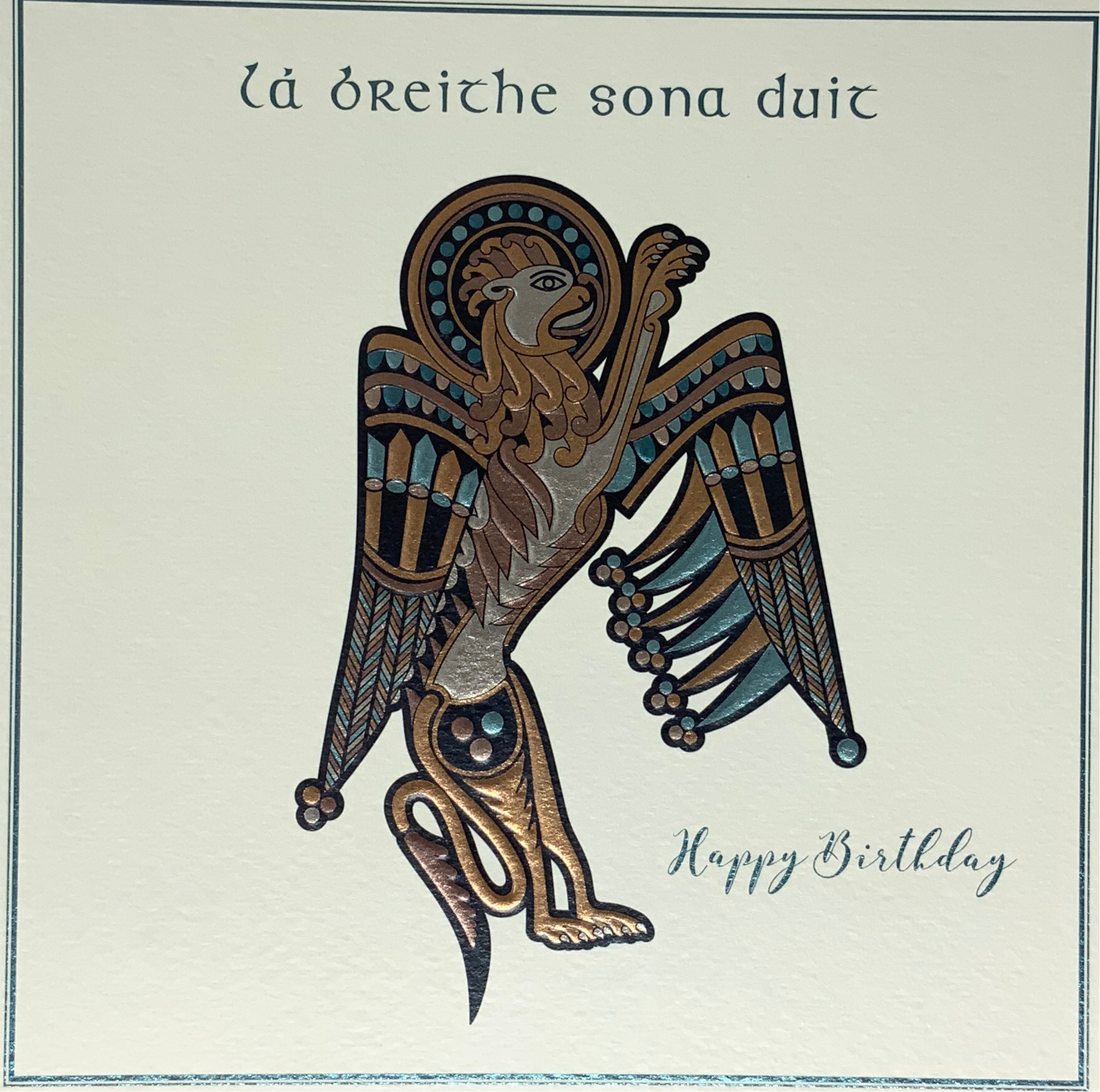 Birthday Card - Celtic Winged Lion