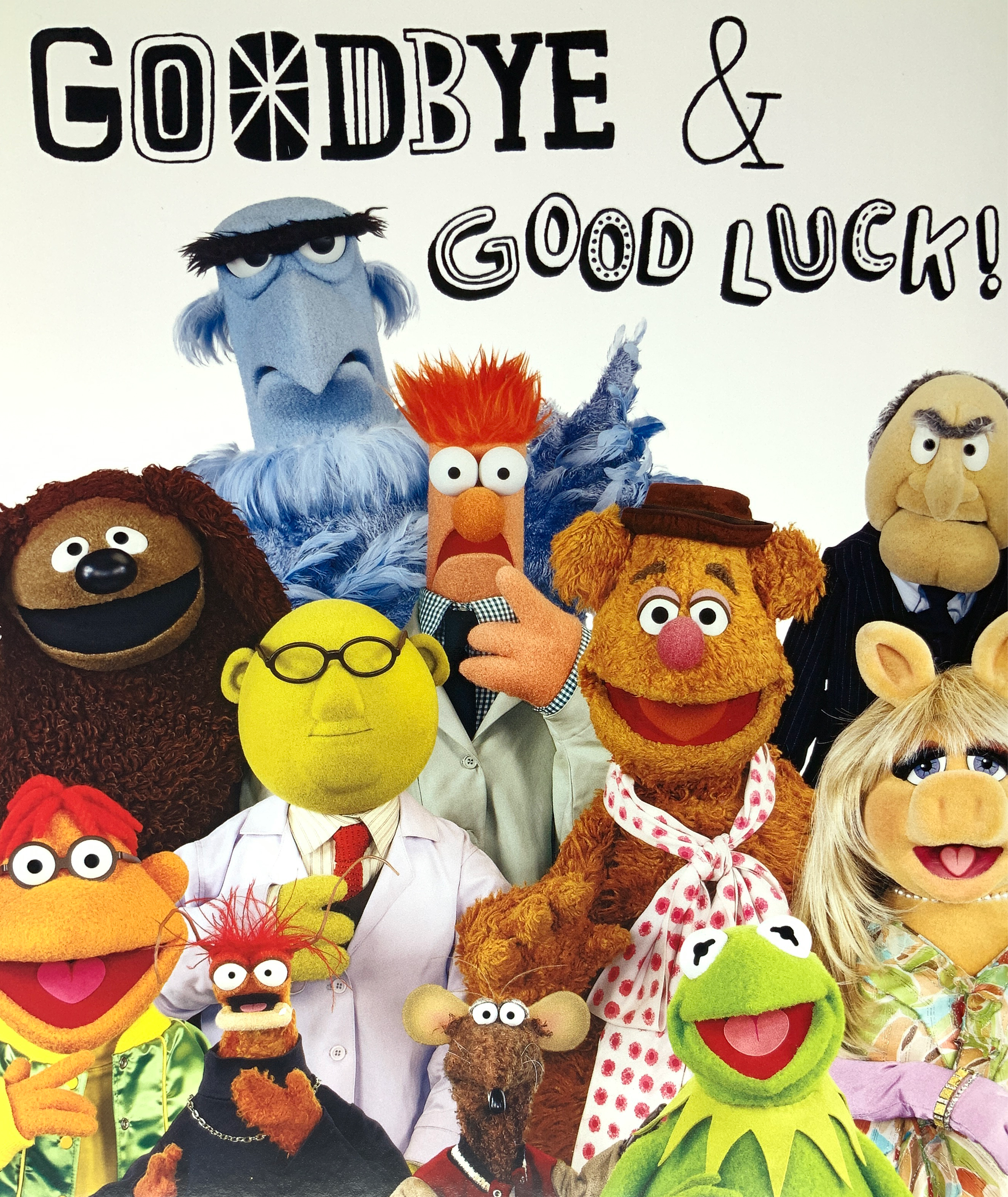 Sorry You’re Leaving Card - The Muppets & Star Show ( Large A4 Size )