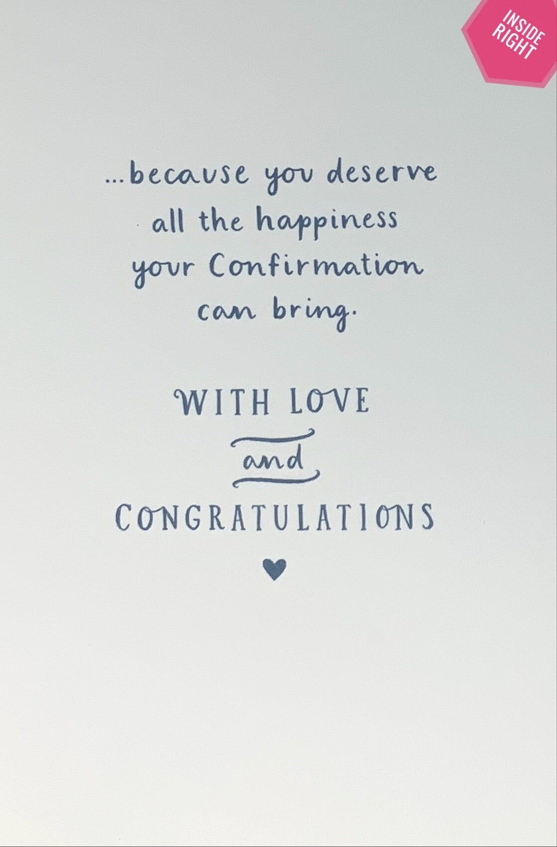 Confirmation Card - Wishing You Many Joys (Boy)