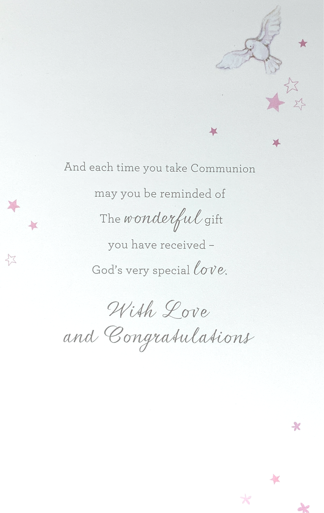 Communion Card - For A Special Girl