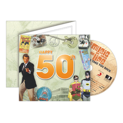 Happy 50th Birthday Card - The Classic Years (Includes CD)