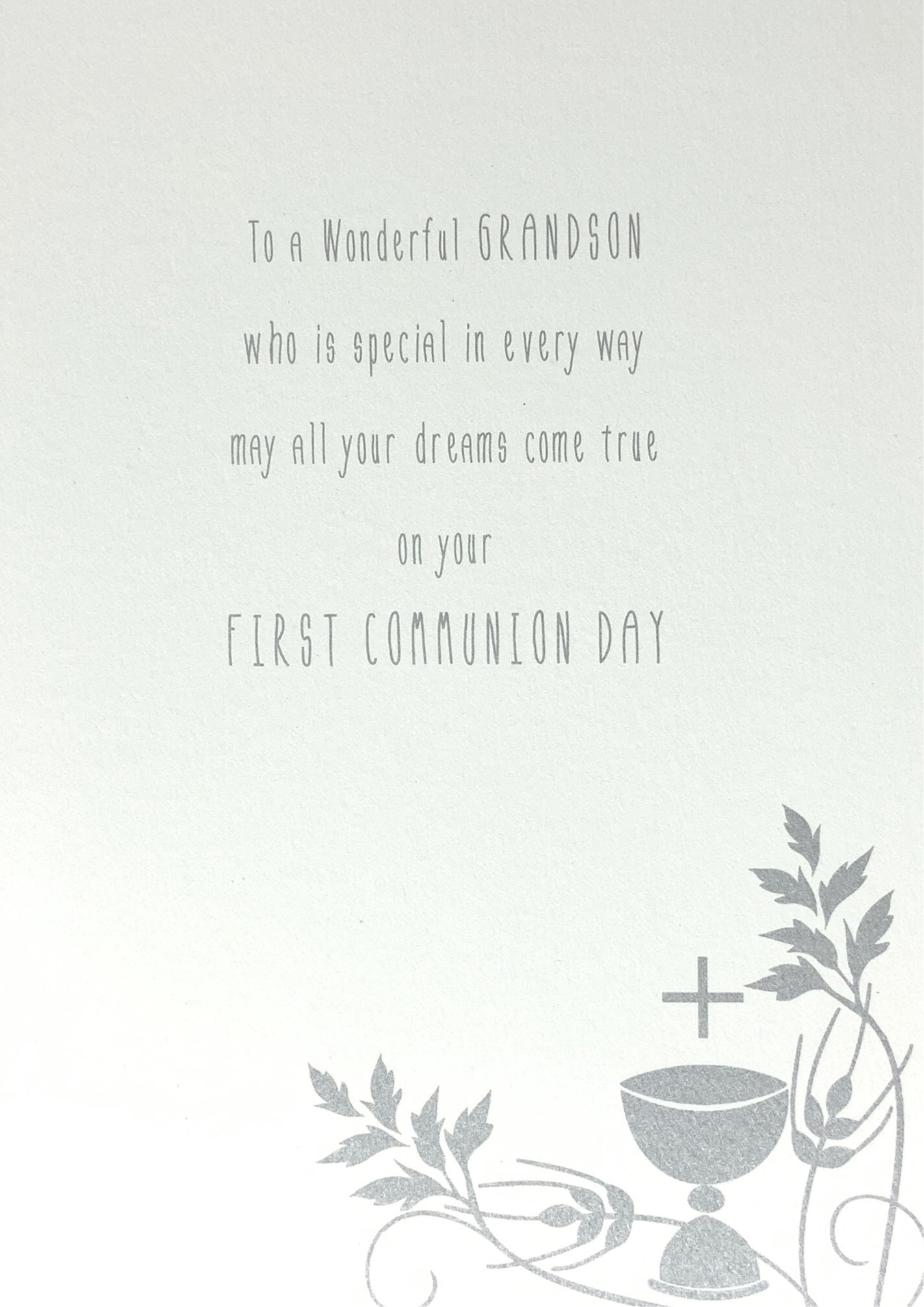 Communion Card - To A Wonderful Grandson