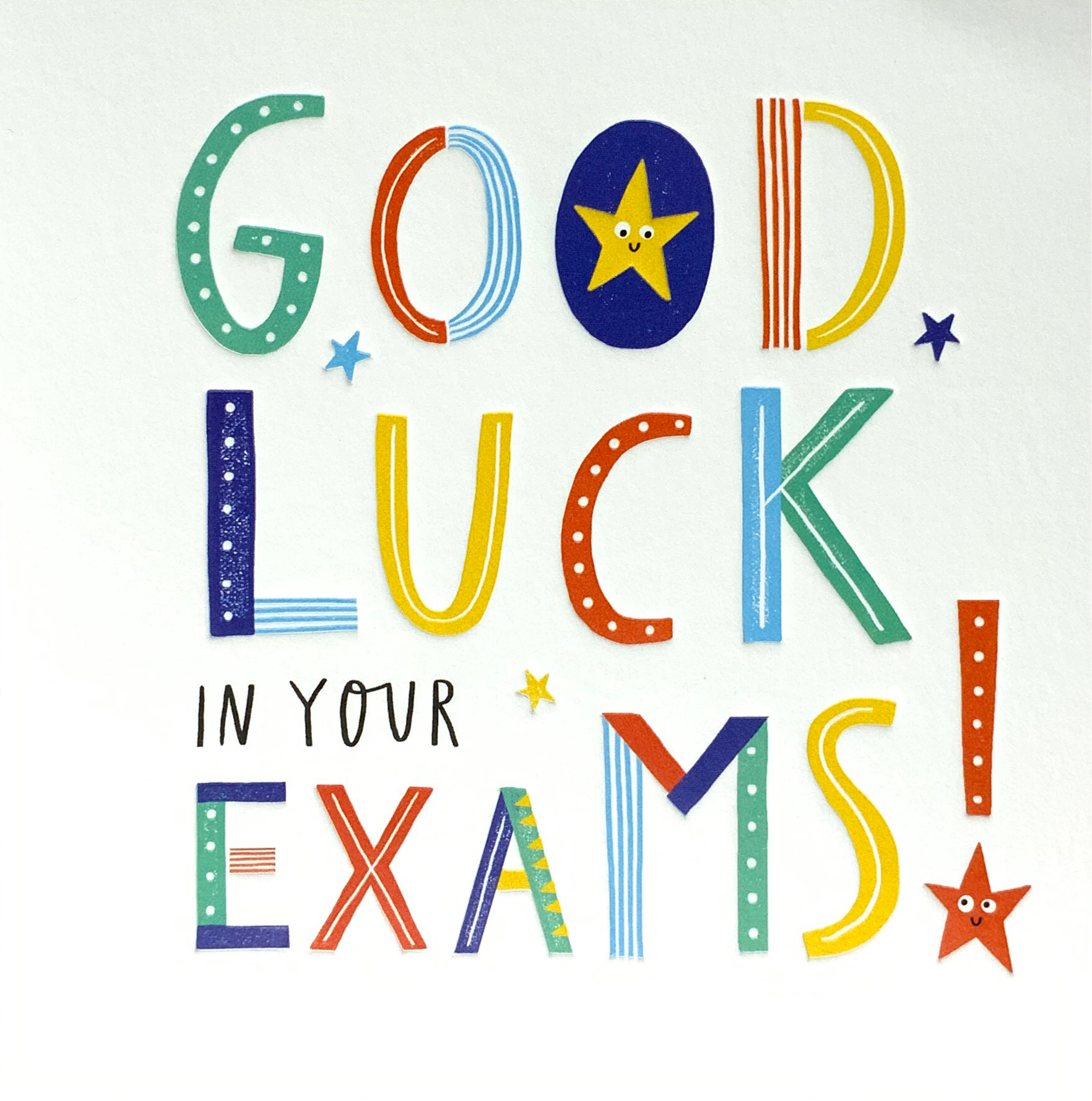 Exam Card - Good Luck & A Fancy Font