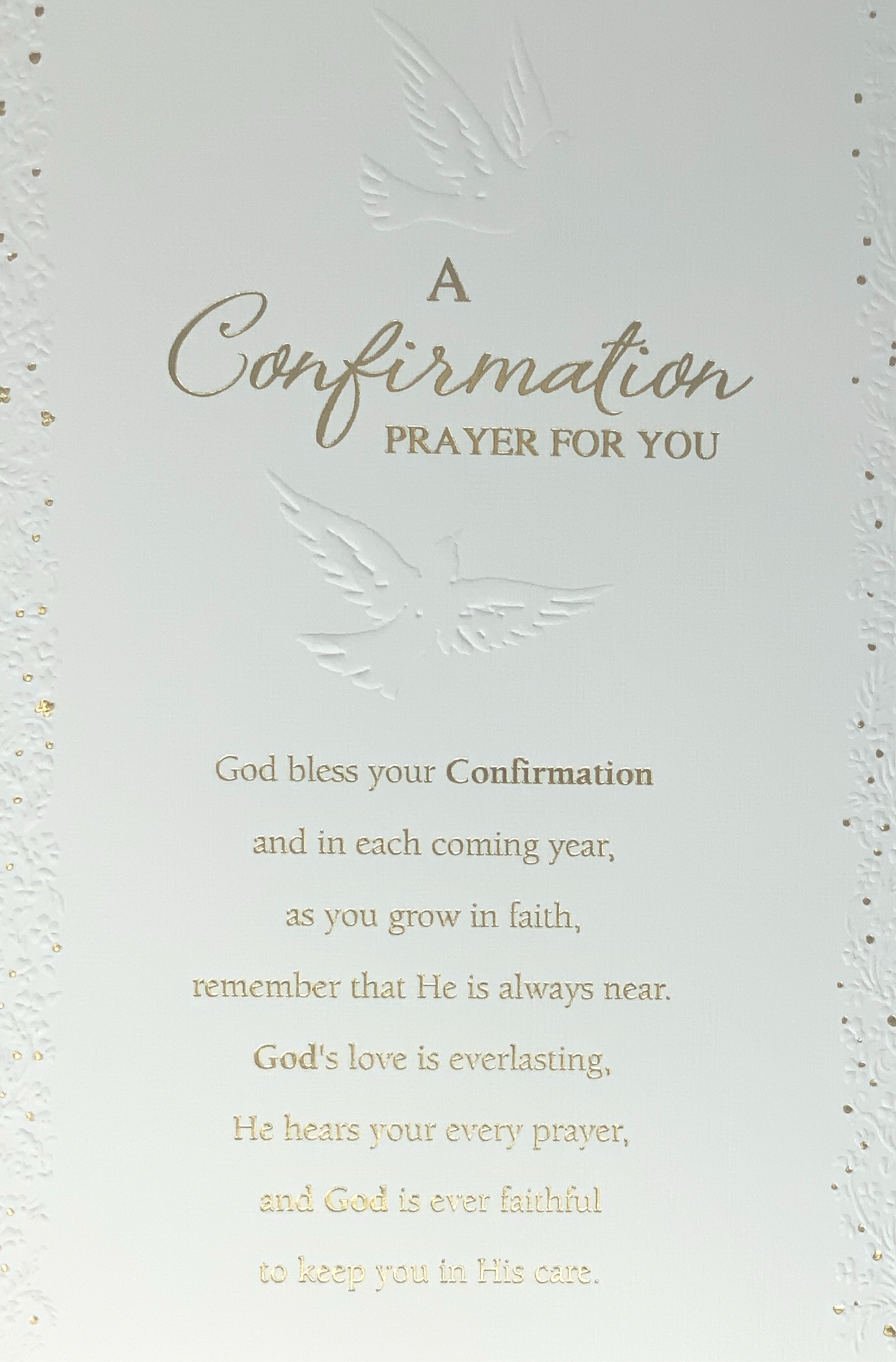 Confirmation Card - A Confirmation Prayer For You