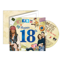 Happy 18th Birthday Card - The Classic Years (Includes CD)