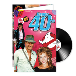 Happy 40TH Birthday Card - The Music Of Your Life (Includes CD)